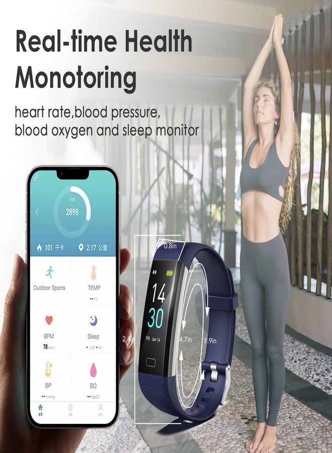 Three sheep Fitness Tracker for Men and Women,Fitness Watch Waterproof with Activity Tracker and Sleep Monitor,Smart Watch for Android and iOS Phones(Blue)…… - Image 5